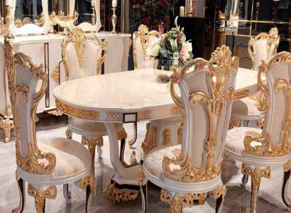 Tisch Luxus Esszimmertisch Esstisch Esszimmer Holz Tische Barock Ess Möbel Neu