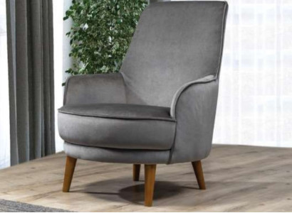 Sessel Sitz Modern Design Wohnzimmer Polster Einsitzer Relax Grau Stil Luxus