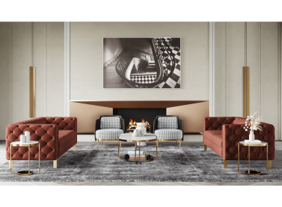 Sofagarnitur Set Sitz Polster 4tlg. Wohnzimmer Set Couchen Luxus