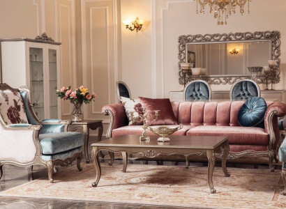 Sofagarnitur Klassische Sofa Couch Set Couchtisch 2x Sessel Luxus Set 4tlg.