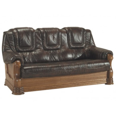 Ledersofa Männer Club Sofa Couch Polster Sitz Sofagarnitur 3+1+1 Komplett Set
