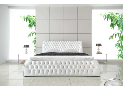 Chesterfield Bett Polster Design Doppel Hotel Betten 180x200 Schlafzimmer Leder