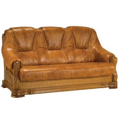 Wohnzimmer sofagarnitur Couch Polster Sofa 100% Echtes Leder Holz 3+1