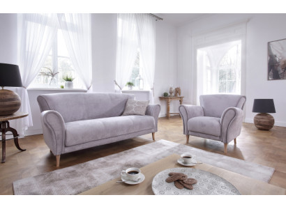 Sofagarnitur 3+1 Sitzer Sofas Couch Polster Garnitur Klassische Couchen Stoff