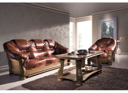 Klassische Dreisitzer Couch Sofas Polster Sofa 3 Sitzer Leder Couchen