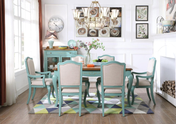 Essgarnitur Esstisch 6 x Stuhl Set Set Garnitur Tisch Klassische Essgruppe 7tlg.