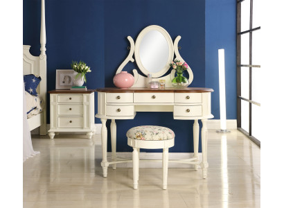 Schminktisch Spiegel Hocker Komplett Kommode Schlafzimmer Landhausmöbel Konsole