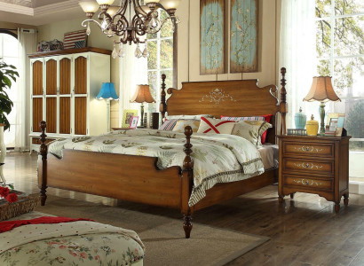 Design Schlafzimmer 3tlg Bett 2x Nachttisch Amerikanische Luxus Betten Set Möbel