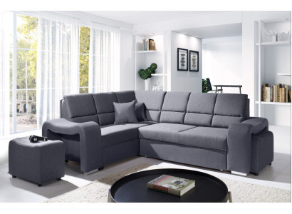 Sofa Schlafsofa Designer Sofa mit Bettfunktion + Bettkasten Ecksofa Couch NEU!