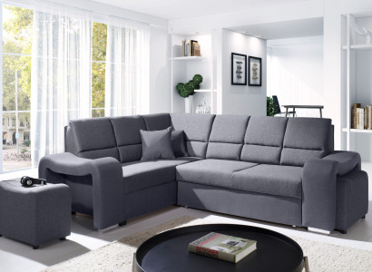 Sofa Schlafsofa Designer Sofa mit Bettfunktion + Bettkasten Ecksofa Couch NEU!