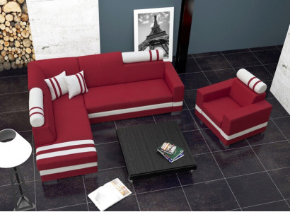 Sofa Schlafsofa Designer Sofa mit Bettfunktion + Bettkasten Ecksofa Couch NEU