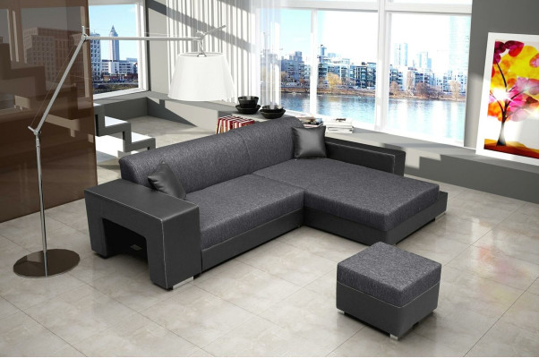Sofa Schlafsofa Designer Sofa mit Bettfunktion + Bettkasten Ecksofa Couch NEU