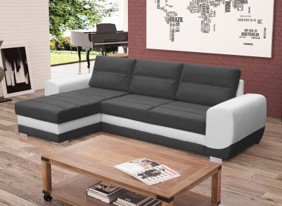 Sofa Schlafsofa Designer Sofa mit Bettfunktion + Bettkasten Ecksofa Couch NEU