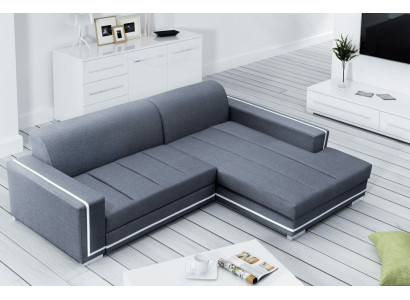 Sofa Schlafsofa Designer Sofa mit Bettfunktion + Bettkasten Ecksofa Couch NEU