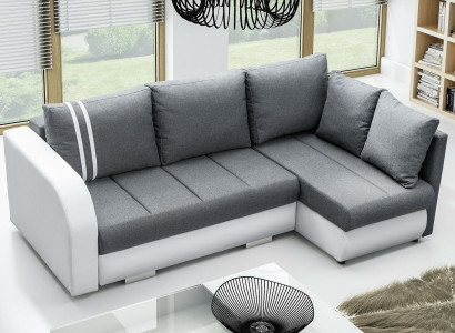 Sofa Schlafsofa Designer Sofa mit Bettfunktion + Bettkasten Ecksofa Couch NEU