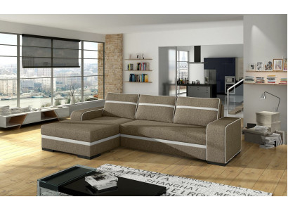 Sofa Schlafsofa mit Bettfunktion und Bettkasten - Ecksofa Couch, NEU im Sortiment