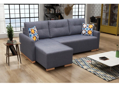 Sofa Designer Schlafsofa Sofa mit Bettfunktion - Bettkasten Couch Ecksofa