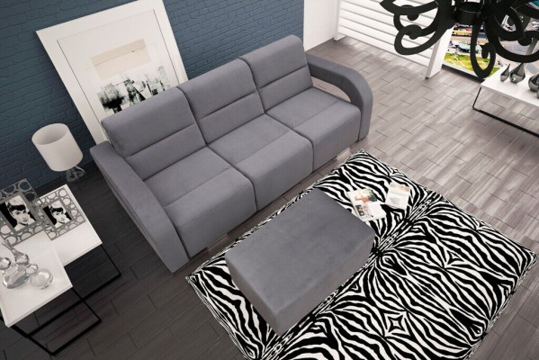 3 Sitzer Luxus Bank Sofa Couch Blau Wohnzimmer Kanzlei Möbel