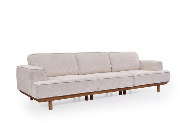 Weißes Polstersofa Wohnzimmer 4-Sitzer Luxuriöse Couch Designer Möbel