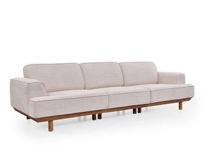 Weißes Polstersofa Wohnzimmer 4-Sitzer Luxuriöse Couch Designer Möbel