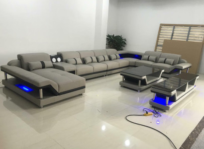 Design Sofa Komplettset Garnitur Polster Ecksofa Eckcouch Couch Sideboard Tisch