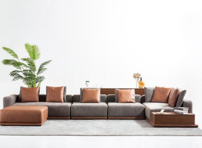 Polstersofa Eckgarnitur Ecksofa L Form Stoffsofa Couch Modern Sofa Grau
