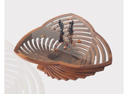 Modern Braun Glas Couchtisch Kaffeetisch Beistelltisch Designer Tisch