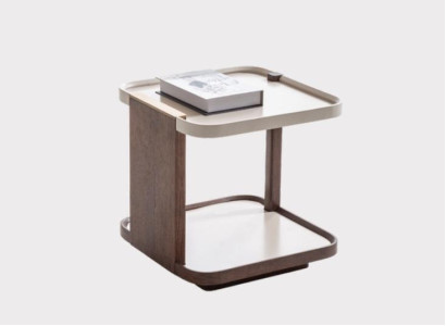 Moderner Braun Beistelltisch Designer Wohnzimmer Holz Quadratisch neu