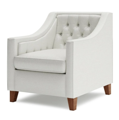 Sessel Textil Stoff Weiß Kreative Möbel Neu Loft Wohnzimmer Modern Chesterfield