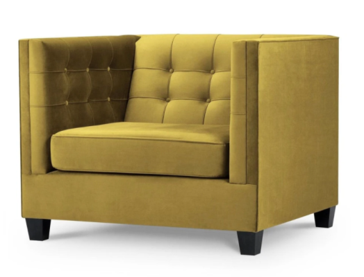 Sessel Chesterfield Textil Stoff Beige Kreative Möbel Neu Wohnzimmer Modern neu