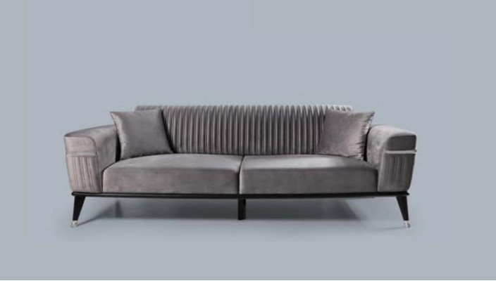 Luxus Wohnzimmer Couch Graue Couchen Sofa Möbel Grau Sofas Textil Einrichtung