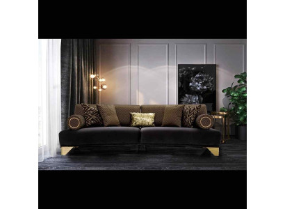 Dreisitzer Sofa 3 Sitzer Luxus Sofas Wohnzimmer Couch Stoff Couchen 260cm Möbel