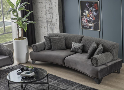  Luxus Sofa Dreisitzer 3 Sitzer Sofas Wohnzimmer Gebogene Couch Stoff Design Neu