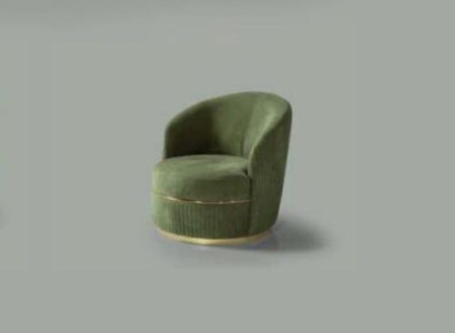 Modern Runder Sessel Einsitzer Polster Designer Textil Stoff