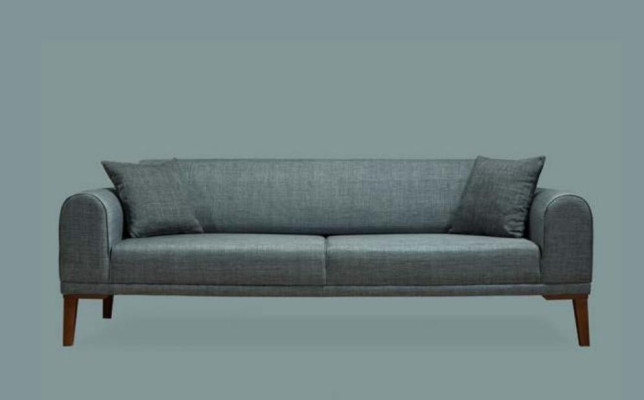 Luxuriös Modern Sofa 3 Sitzer Design sofa Dreisitzer Polster Holz