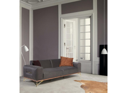 Dreisitzer Sofa 3 Sitzer Luxus Sofas Wohnzimmer Einrichtung Modern Stoff Design