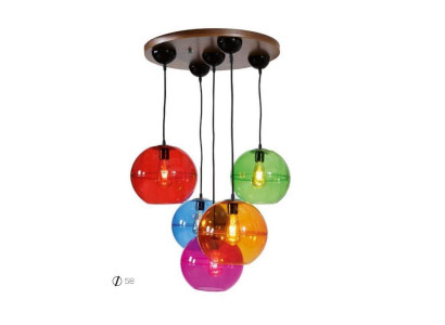 Design Leuchte Decken Lampen Modern Silber Wandleuchte Luster Bunt Kronleuchter