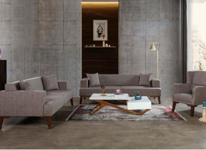 Luxus Sofagarnitur 3+3+1 Couch Sofa Polster Möbel im wohnzimmer