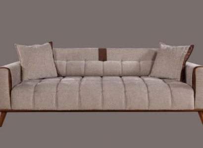 Sofa 3 Sitz Textil Sofas Couch Polster Garnitur Sitzpolster Dreisitzer