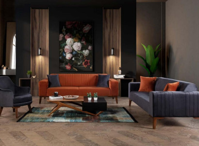 Sofagarnitur Sofa Garnitur Sofas 3+3+1 Sitz Stoff 3tlg Couch Set Polster Textil