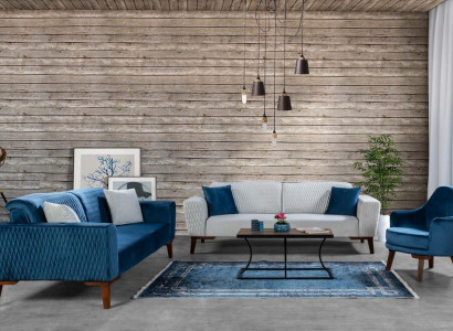 Sofagarnitur 3+3+1 Sitzer Komplette Sofa Sessel Textil Sofas Set 3tlg