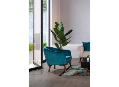 Luxus Sessel 1 Sitzer Designer Lehnstuhl Einsitzer Polster Textil