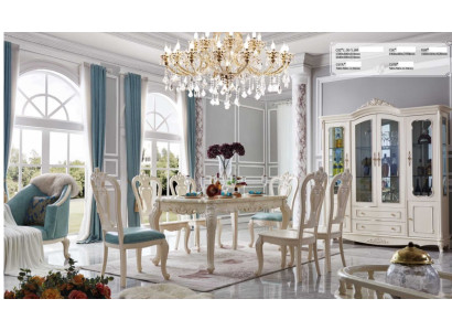 Esszimmer Möbel Einrichtung Set Vitrine Stuhl Esstisch Stühle Essgarnitur Sets