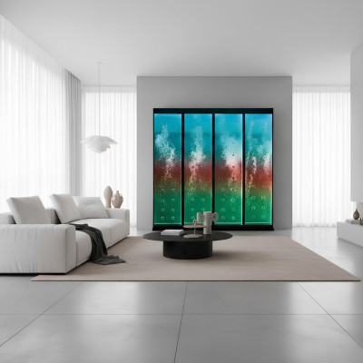 Moderne Trennwand Wasserwand Wände Wasserfall Water Wall Led