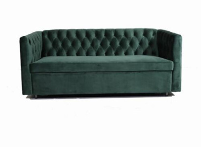 American Style Chesterfield Sofa Couch Leder Polster Dreisitzer Grün