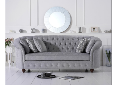 Chesterfield Sofa Couch Polster Stoff Leder Couchen Polster Garnitur 3 Sitzers