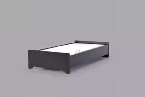 Designerbetten Kinderbett schwarz modernes Jugendbett 100x200cm