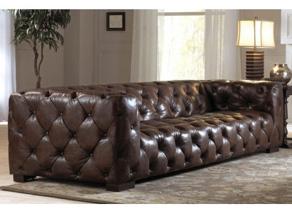 Ledersofa Couch Polster Designersofa Leder Sofa Chesterfield XXL Big Sofas 250cm