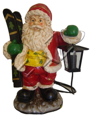 Design Weihnachts deko mit lampe Garten Statue Skulptur Figuren Skulpturen  Neu