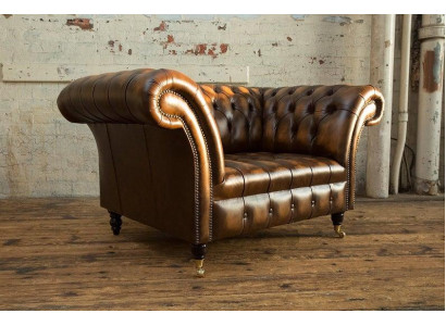 Chesterfield Leder Sofa 1 Sitzer Sofa Polster Sofas Design Luxus Couch Sofas Neu